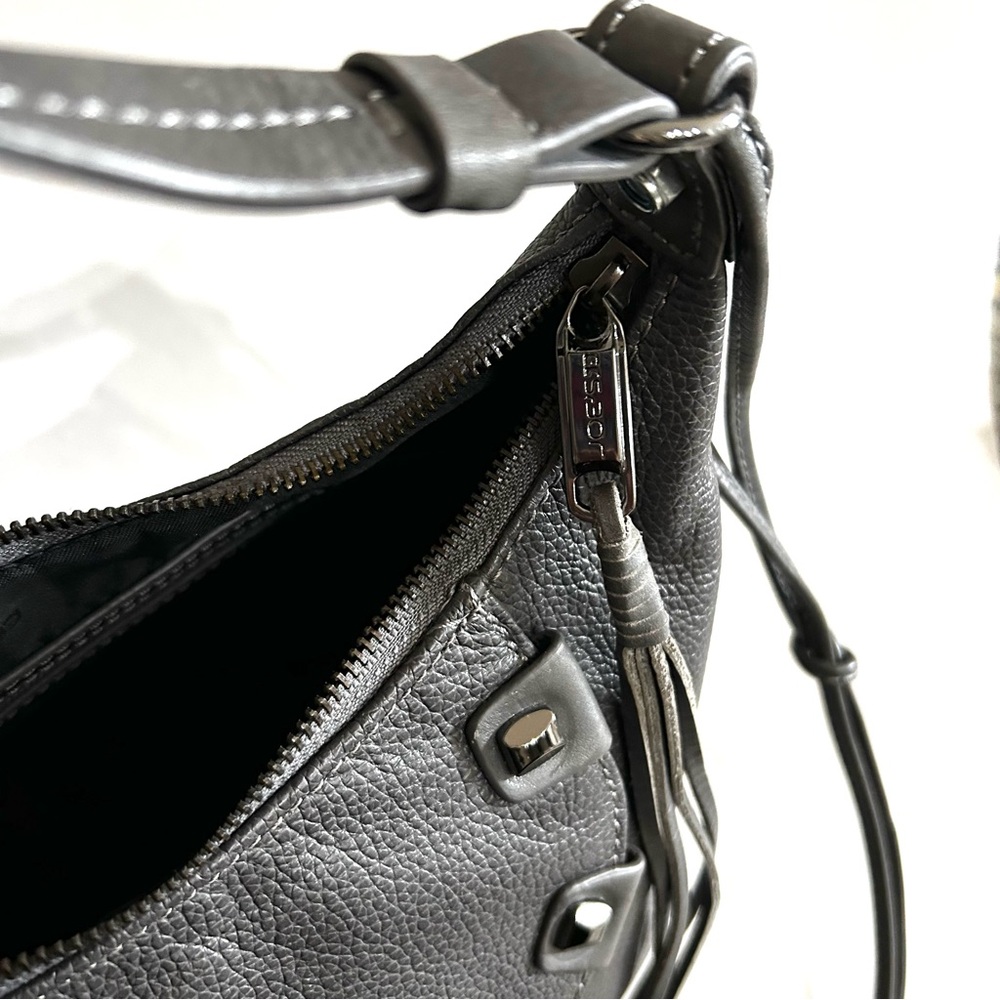 Like New Joe’s Dark Gray Pebble Leather Shoulder/Crossbody Bag - Picture 8 of 9